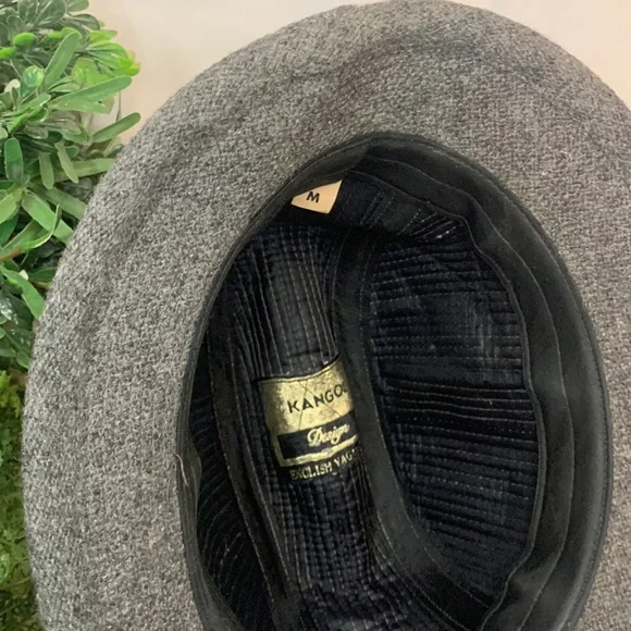 Vintage KANGOL DESIGN English Vagabond Fedora wool hat size Medium - Picture 12 of 17